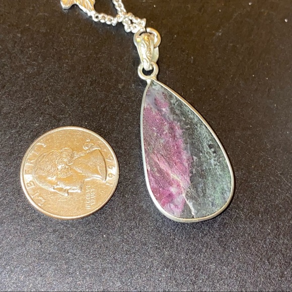 Ruby Zioisite ๐ Natural Gemstone handcrafted pendant - Picture 5 of 8